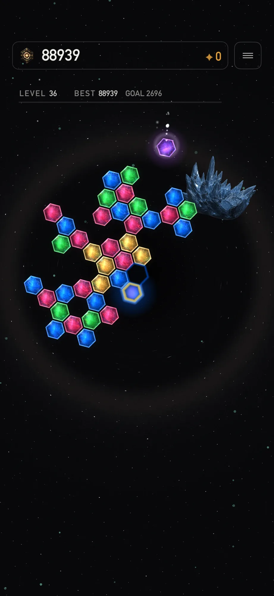 Level 36 with an ice-crystal backdrop